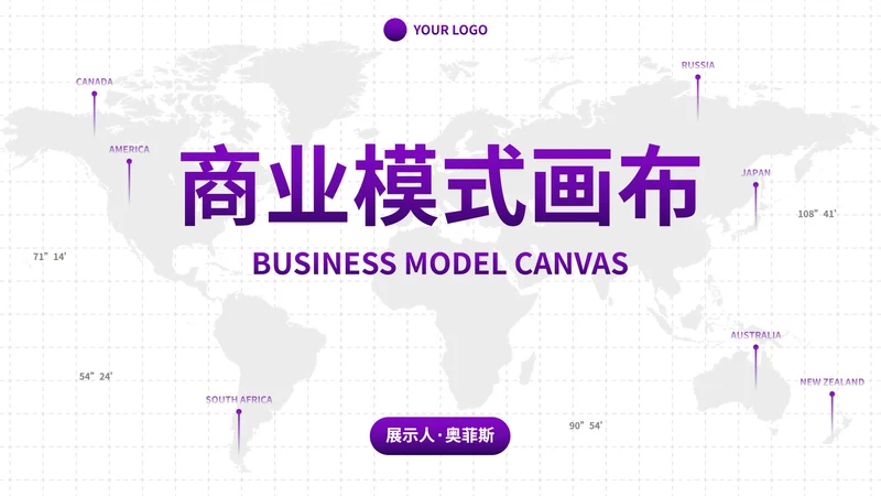 简约商务高级商业模式画布商业计划PPT模板