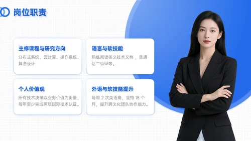 蓝色简约风试用期员工转正答辩PPT模板