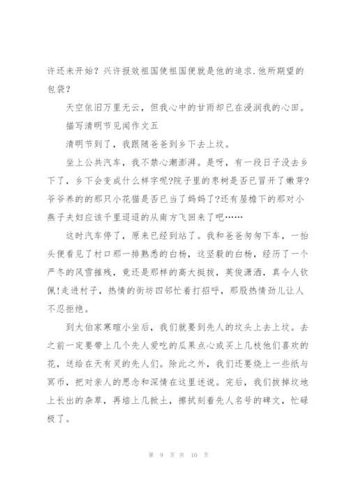 描写清明节见闻作文5篇.docx