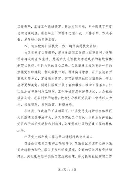 社区党支部年度工作总结与计划.docx