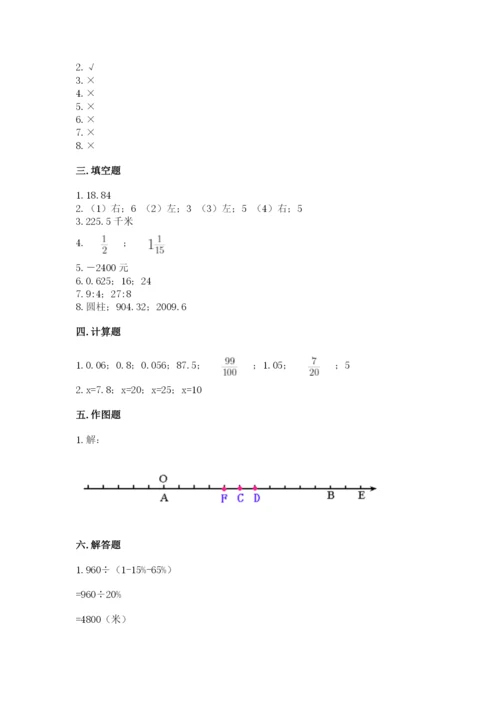 六年级下册数学期末测试卷（达标题）word版.docx