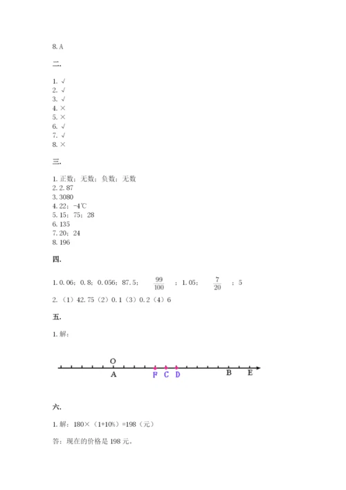 冀教版小升初数学模拟试题及参考答案（黄金题型）.docx