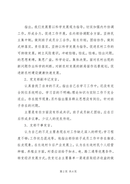 社区召开组织生活会会议记录.docx