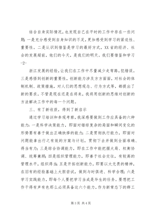 赴浙江大学的学习心得.docx