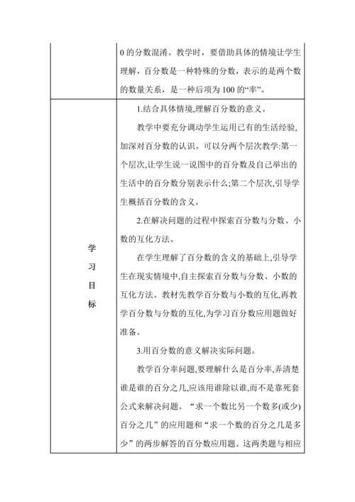 人教版数学六年级上册各单元教学计划（5-9单元）.docx