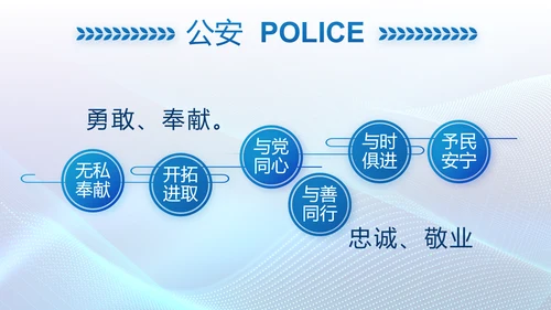 蓝色科技感公安信息化建设动态PPT