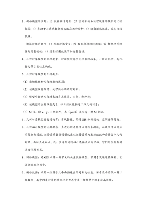 空间数据管理系统概论复习.docx