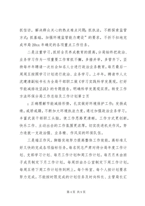 环保分局工作总结及工作计划.docx