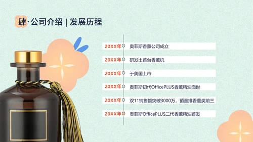 浅色中国风香薰精油商业计划书PPT套装
