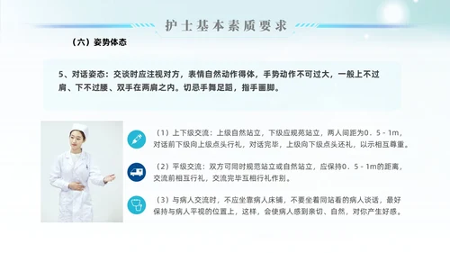科技风蓝色护士行为规范护士职业道德护理学培训PPT课件