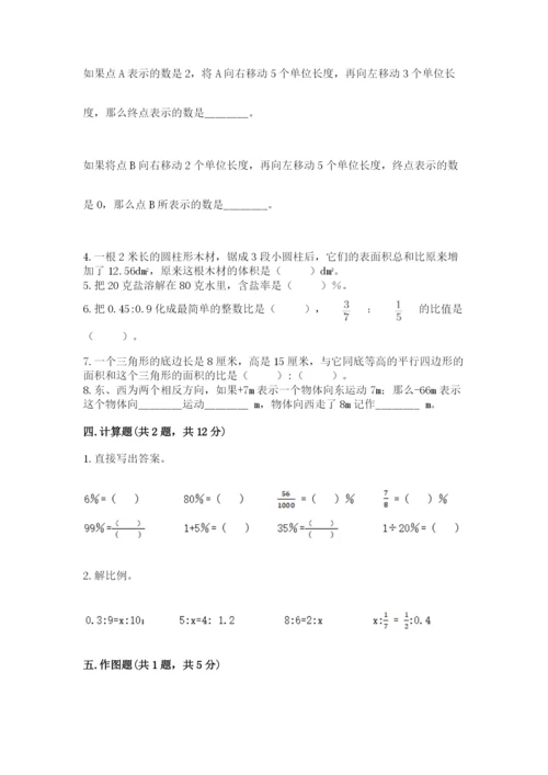 沪教版小学数学六年级下册期末检测试题a4版.docx