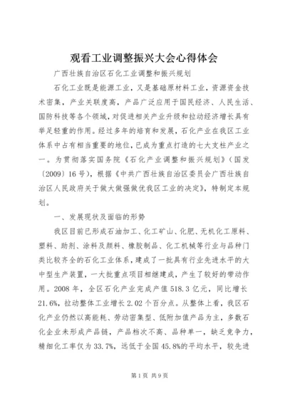 观看工业调整振兴大会心得体会 (4).docx