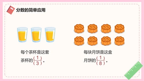 人教版数学三年级分数的简单应用PPT模板