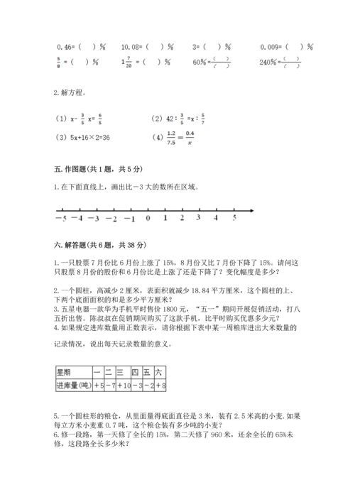 小学数学六年级下册期末测试卷【典优】.docx