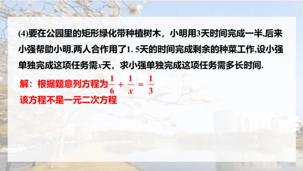 人教版数学九年级上册21.1 一元二次方程课件（共24张PPT）