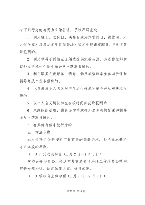 胜利小学有偿补课专项治理工作方案 (4).docx