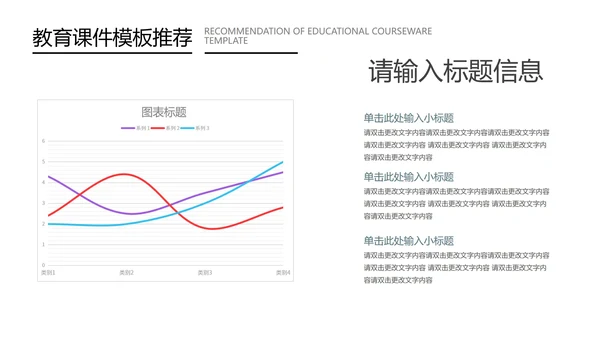 蓝色扁平风教育教学课件PPT模板
