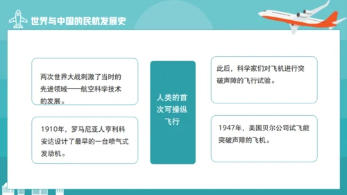 机场民航发展史通用PPT模板