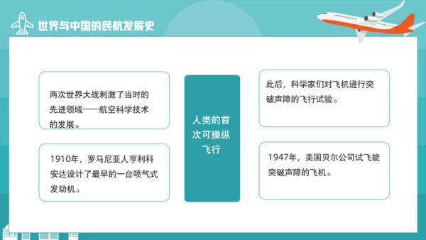 机场民航发展史通用PPT模板