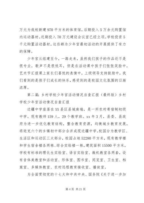 学校少年宫活动情况自查汇报.docx