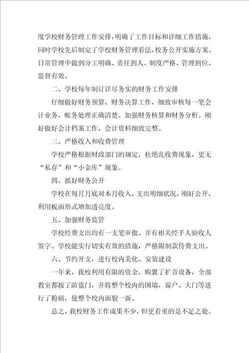 年度学校财务人员个人工作总结