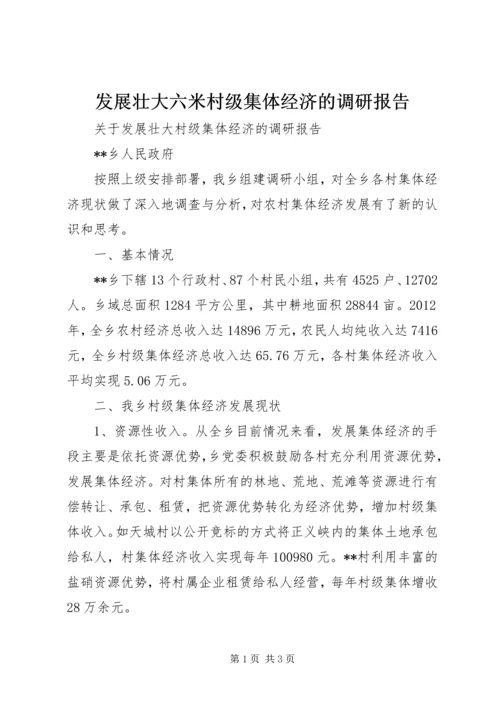 发展壮大六米村级集体经济的调研报告 (5).docx