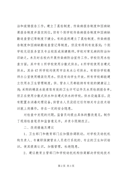 学校卫生改进检查报告.docx