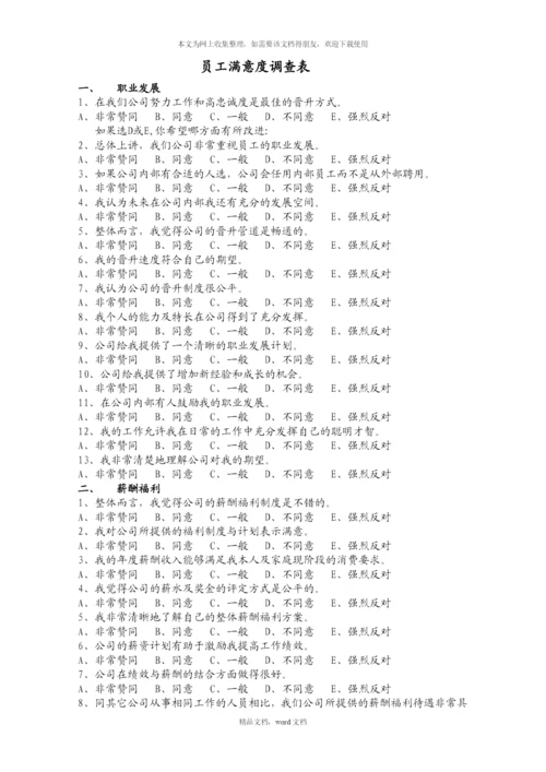 公司员工满意度调查表(2021整理).docx