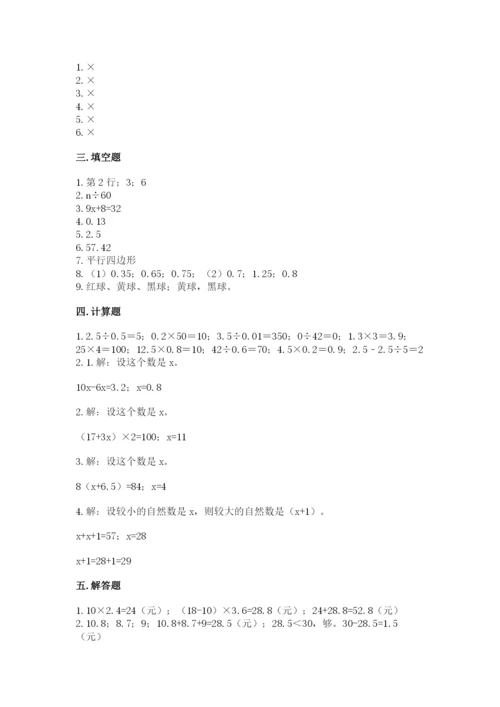 人教版数学五年级上册期末考试试卷加下载答案.docx