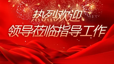 红色喜庆热烈欢迎领导莅临指导动态PPT