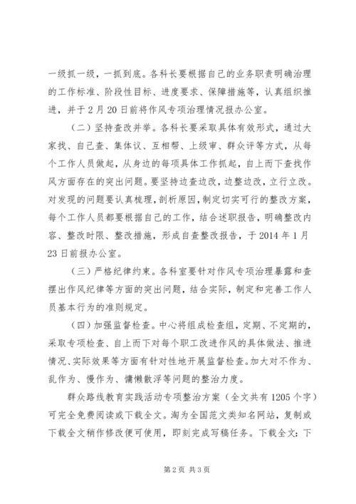 群众路线教育实践活动专项整治方案 (4).docx