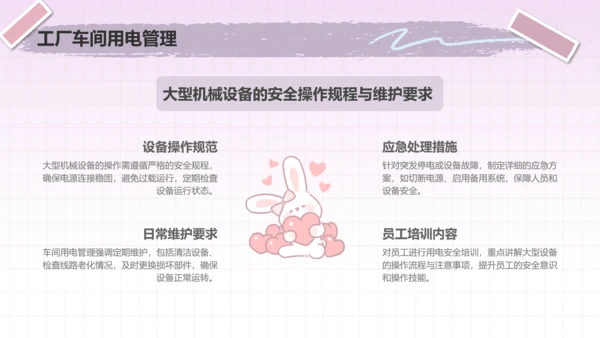 兔崽子紫色卡通风用电安全通用模版