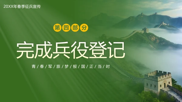 春季征兵宣传培训青春军旅梦报国正当时PPT课件