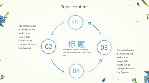 蓝色淡雅小清新述职报告工作总结通用动态PPT模板
