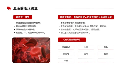 简约红色形状输血相关知识培训课件PPT