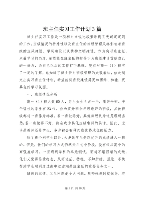 班主任实习工作计划3篇.docx
