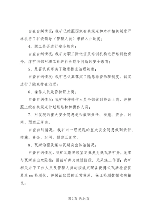 安全生产隐患自查自纠整改报告精编.docx