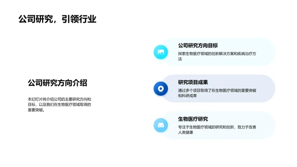 生物医疗项目培训PPT模板