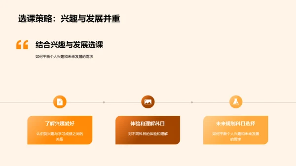 科目选择与未来规划