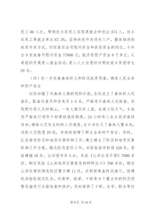乡政府工作总结范文.docx