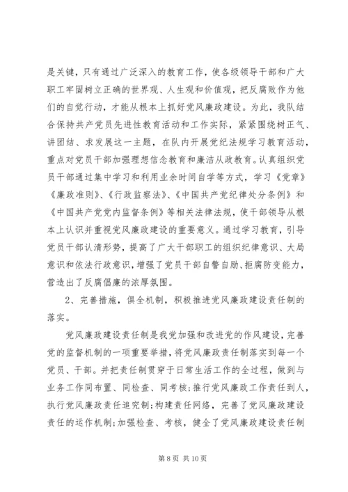 企业党风廉政建设自查报告范文.docx