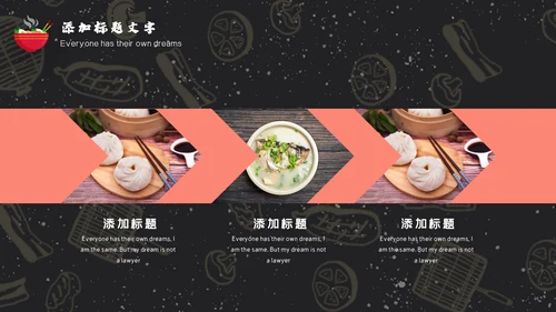 中国传统美食文化深夜食堂通用PPT模版