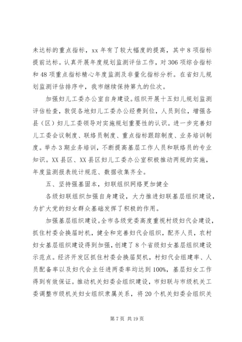 在市妇联会议上的工作报告 (8).docx