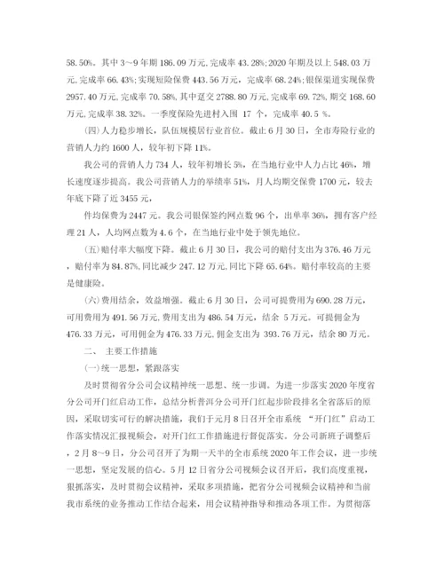 精编之年保险工作总结经典范文.docx