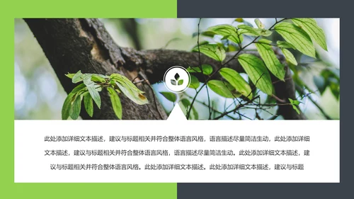 绿色生态森林湿地环境保护植树造林PPT模板