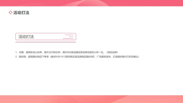 粉色几何风简约美妆活动策划方案PPT模板