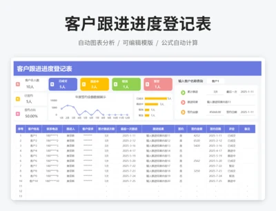 客户跟进进度登记表