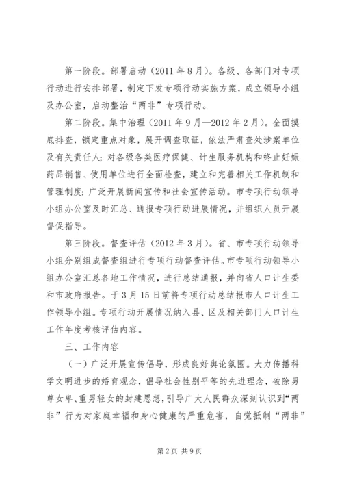 计生委两非整治工作方案.docx