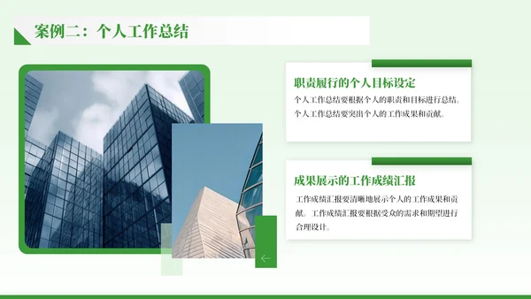 绿色商务风职责履行与成果展示