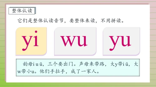 【课堂无忧】汉语拼音-9. y w 任务型教学（第1课时）（课件）